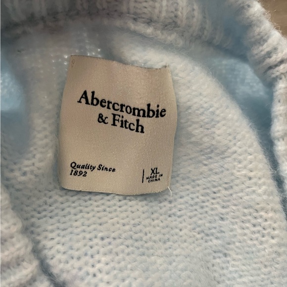 Abercrombie &Fitch Pullover Drop Shoulder Powder Blue Sweater XL  EUC - Picture 7 of 7